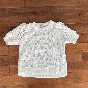 Madewell White Knit Sweater